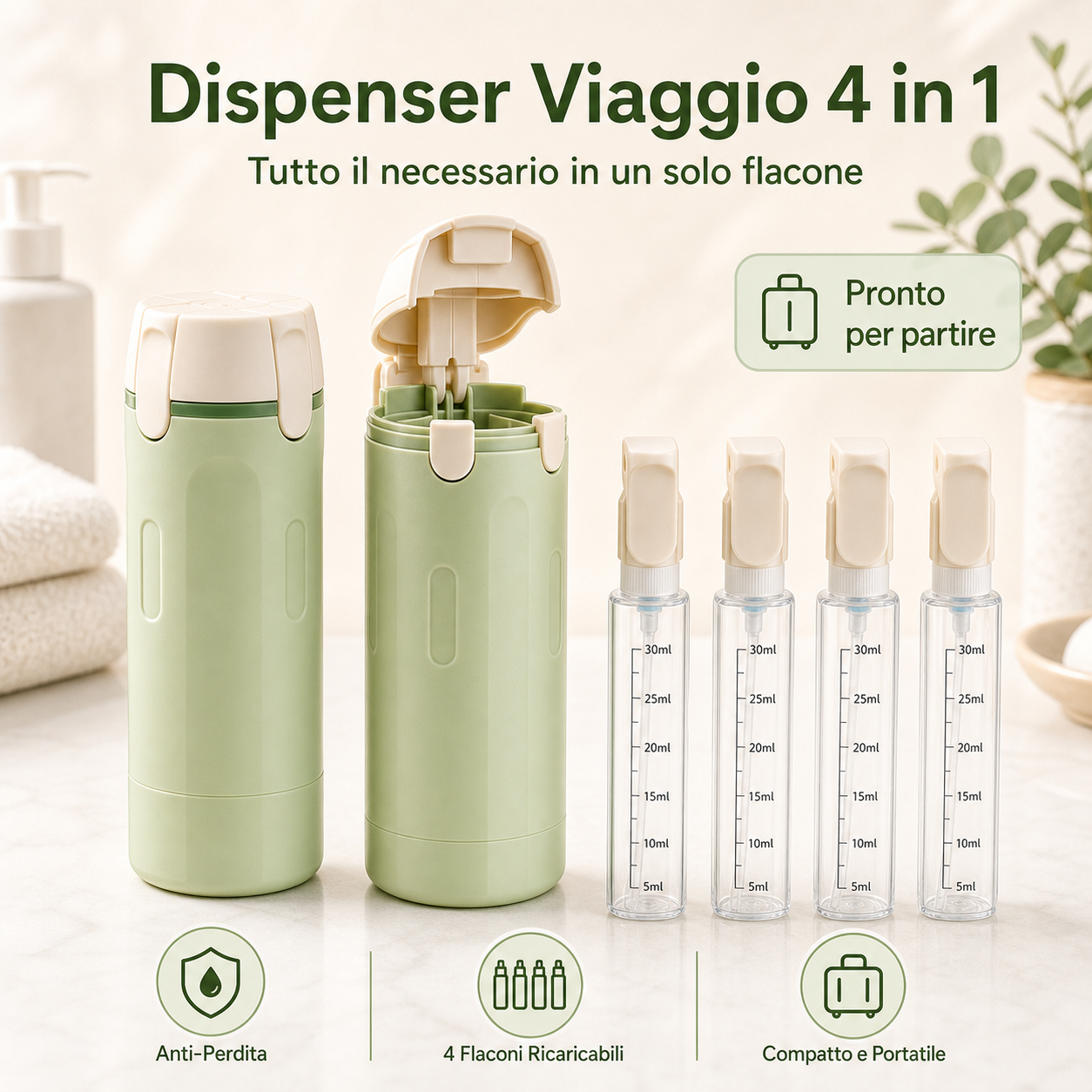 Viaggia leggero. Zero perdite.